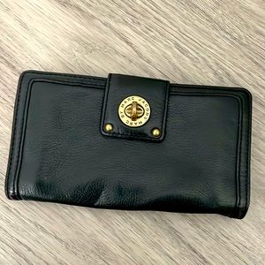 Marc by Marc Jacobs black turnlock flap wallet